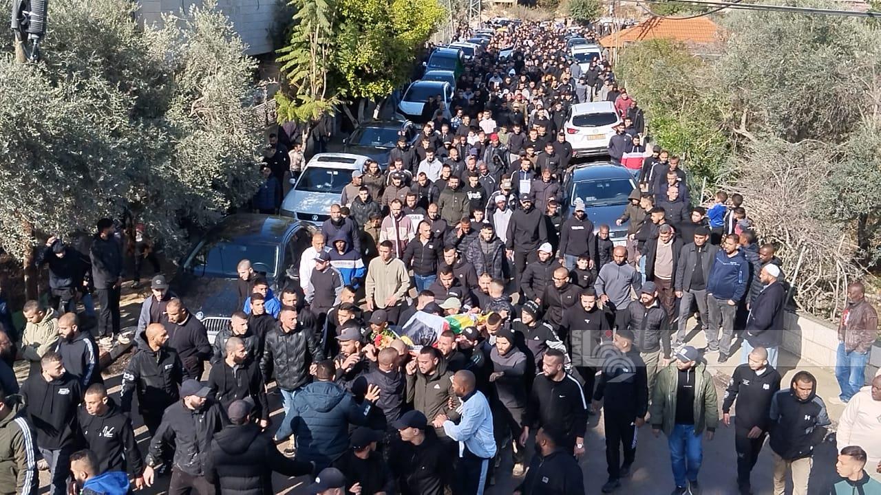 جانب من تشييع جثامين الشهداء الأربعة في مخيم طولكرم (تصوير "وفا عواد/ وفا)